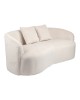 Καναπές 2θέσιος Raini με μαξιλάρια κρεμ βελούδο 178x82x68εκ Υλικό: VELVET-WOOD 255-000059