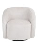 Πολυθρόνα Barrelo περιστρεφόμενη με κρεμ ύφασμα 77x72x69εκ Υλικό: FABRIC - WOODEN FRAME 255-000082