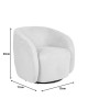 Πολυθρόνα Barrelo περιστρεφόμενη με κρεμ ύφασμα 77x72x69εκ Υλικό: FABRIC - WOODEN FRAME 255-000082