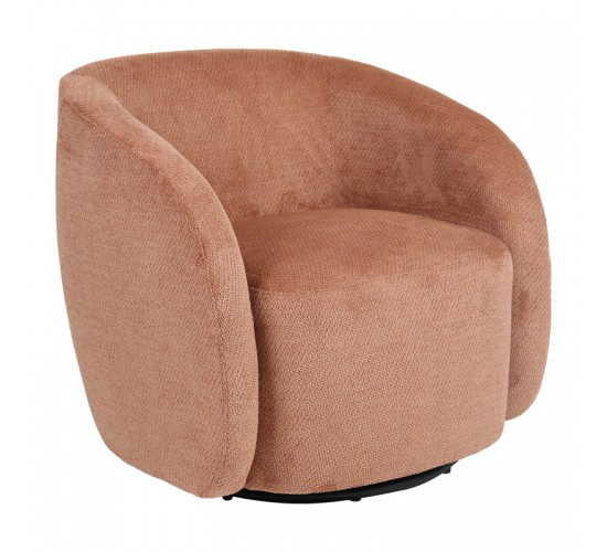 Πολυθρόνα Barrelo περιστρεφόμενη ύφασμα σάπιο μήλο 77x72x69εκ Υλικό: FABRIC - WOODEN FRAME 255-000083