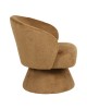 Πολυθρόνα Cioura περιστρεφόμενη καφέ ύφασμα 70x68x75εκ Υλικό: FABRIC - WOODEN and METAL FRAME 255-000085