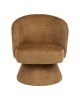 Πολυθρόνα Cioura περιστρεφόμενη καφέ ύφασμα 70x68x75εκ Υλικό: FABRIC - WOODEN and METAL FRAME 255-000085
