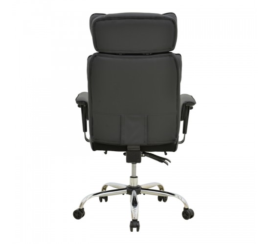 Καρέκλα γραφείου διευθυντή με υποπόδιο Zanci pu μαυρο 70x66x112-120εκ Υλικό: PU - -PVC - METAL 256-000015