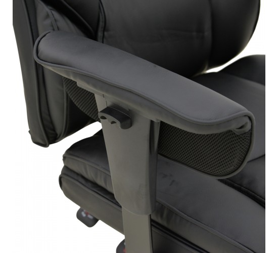 Καρέκλα γραφείου διευθυντή με υποπόδιο Zanci pu μαυρο 70x66x112-120εκ Υλικό: PU - -PVC - METAL 256-000015