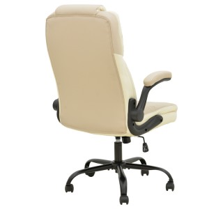 Καρέκλα γραφείου διευθυντή Stellar pu σε μπεζ-εκρού απόχρωση 70x77x110-119εκ Υλικό: PVC - PU - MESH 256-000017
