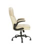 Καρέκλα γραφείου διευθυντή Stellar pu σε μπεζ-εκρού απόχρωση 70x77x110-119εκ Υλικό: PVC - PU - MESH 256-000017