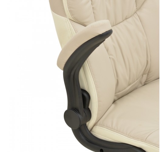 Καρέκλα γραφείου διευθυντή Stellar pu σε μπεζ-εκρού απόχρωση 70x77x110-119εκ Υλικό: PVC - PU - MESH 256-000017