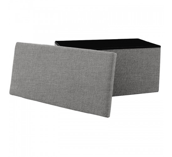 Σκαμπό-μπαούλο Greatness ύφασμα γκρι 76x38x38εκ Υλικό: FAUX LINEN - MDF - FOAM 257-000001 Σκαμπό-μπαούλο Greatness ύφασμα γκρι 76x38x38εκ Υλικό: FAUX LINEN - MDF - FOAM 257-000001