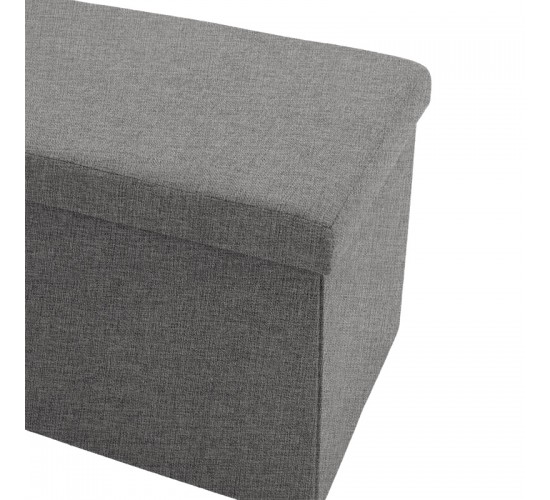 Σκαμπό-μπαούλο Greatness ύφασμα γκρι 76x38x38εκ Υλικό: FAUX LINEN - MDF - FOAM 257-000001 Σκαμπό-μπαούλο Greatness ύφασμα γκρι 76x38x38εκ Υλικό: FAUX LINEN - MDF - FOAM 257-000001