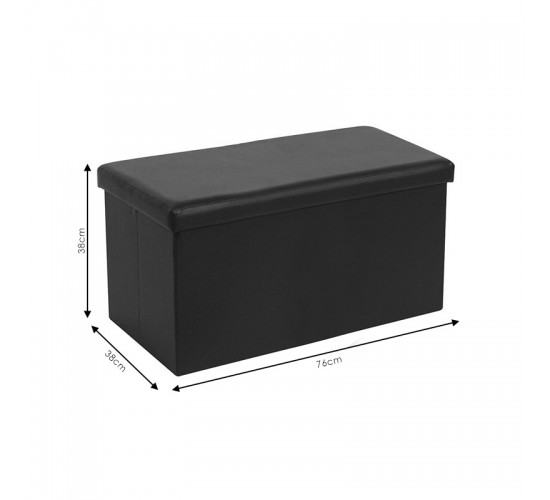 Σκαμπό-μπαούλο Cooperation pu μαύρο 76x38x38εκ Υλικό: PVC MDF NORMAL FOAM 257-000006 Σκαμπό-μπαούλο Cooperation pu μαύρο 76x38x38εκ Υλικό: PVC MDF NORMAL FOAM 257-000006
