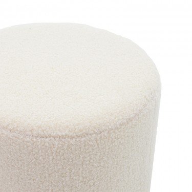 Σκαμπό Dash μπουκλέ κρεμ-χρυσό Φ35x35εκ Υλικό: BOUCLE   MDF   FOAM 257-000007