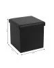 Σκαμπό-μπαούλο Crystal pu μαύρο 38x38x38εκ Υλικό: PVC MDF NORMAL FOAM 257-000012 Σκαμπό-μπαούλο Crystal pu μαύρο 38x38x38εκ Υλικό: PVC MDF NORMAL FOAM 257-000012
