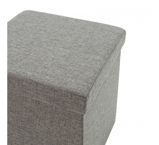 Σκαμπό-μπαούλο Crystal ύφασμα γκρι 38x38x38εκ Υλικό: FABRIC MDF NORMAL FOAM 257-000013 Σκαμπό-μπαούλο Crystal ύφασμα γκρι 38x38x38εκ Υλικό: FABRIC MDF NORMAL FOAM 257-000013