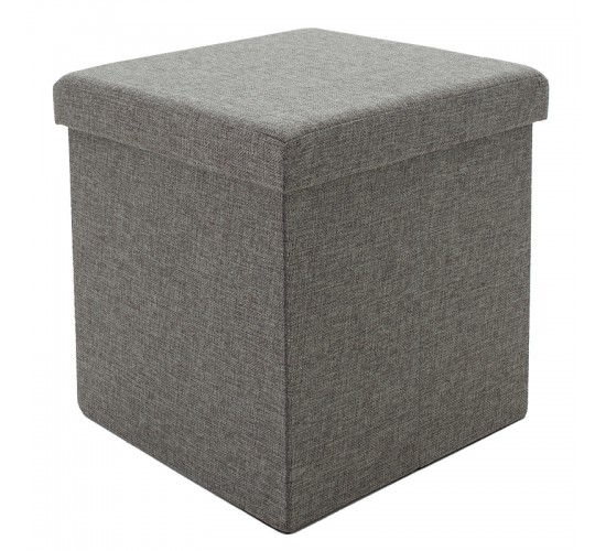 Σκαμπό-μπαούλο Crystal ύφασμα γκρι 38x38x38εκ Υλικό: FABRIC MDF NORMAL FOAM 257-000013 Σκαμπό-μπαούλο Crystal ύφασμα γκρι 38x38x38εκ Υλικό: FABRIC MDF NORMAL FOAM 257-000013