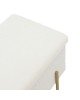 Σκαμπό-μπαούλο Ziwel μπουκλέ λευκό-χρυσό 80x40x40εκ Υλικό: TEDDY FABRIC - MDF - FOAM - METAL LEGS 257-000019