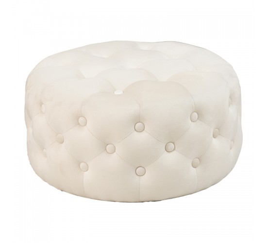 Σκαμπό-πουφ Ferdia βελούδο κρεμ Φ59x28.5εκ Υλικό: VELVET - MDF - FOAM 257-000022 Σκαμπό-πουφ Ferdia βελούδο κρεμ Φ59x28.5εκ Υλικό: VELVET - MDF - FOAM 257-000022