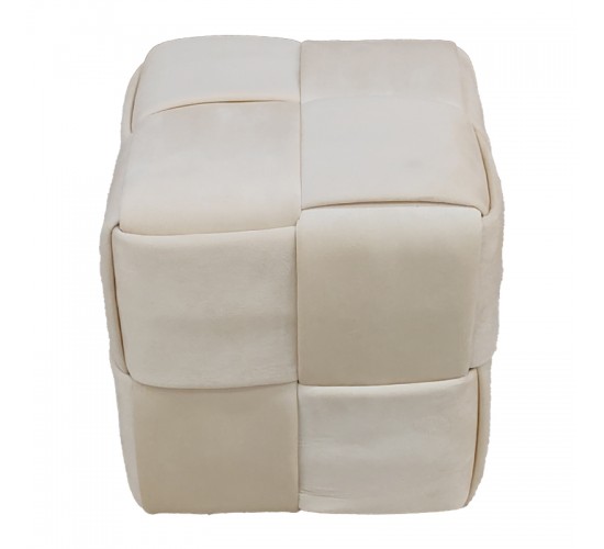Σκαμπό Jisko μπεζ βελούδο 38x38x40εκ Υλικό: VELVET - MDF - FOAM 257-000028 Σκαμπό Jisko μπεζ βελούδο 38x38x40εκ Υλικό: VELVET - MDF - FOAM 257-000028