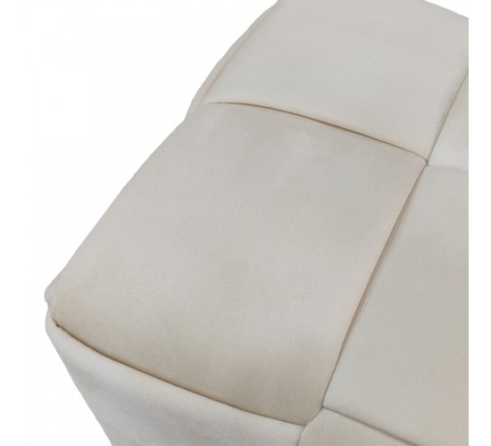 Σκαμπό Jisko μπεζ βελούδο 38x38x40εκ Υλικό: VELVET - MDF - FOAM 257-000028 Σκαμπό Jisko μπεζ βελούδο 38x38x40εκ Υλικό: VELVET - MDF - FOAM 257-000028