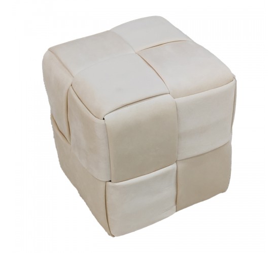 Σκαμπό Jisko μπεζ βελούδο 38x38x40εκ Υλικό: VELVET - MDF - FOAM 257-000028 Σκαμπό Jisko μπεζ βελούδο 38x38x40εκ Υλικό: VELVET - MDF - FOAM 257-000028