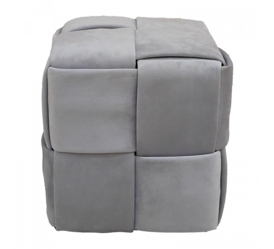 Σκαμπό Jisko γκρι βελούδο 38x38x40εκ Υλικό: VELVET - MDF - FOAM 257-000029 Σκαμπό Jisko γκρι βελούδο 38x38x40εκ Υλικό: VELVET - MDF - FOAM 257-000029