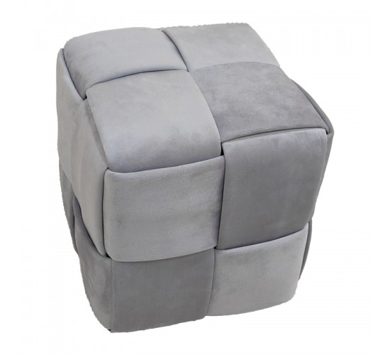 Σκαμπό Jisko γκρι βελούδο 38x38x40εκ Υλικό: VELVET - MDF - FOAM 257-000029 Σκαμπό Jisko γκρι βελούδο 38x38x40εκ Υλικό: VELVET - MDF - FOAM 257-000029