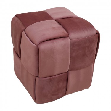 Σκαμπό Jisko σάπιο μήλο βελούδο 38x38x40εκ Υλικό: VELVET - MDF - FOAM 257-000030