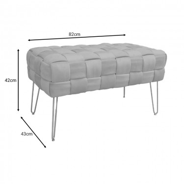 Σκαμπό Wenzo μπεζ βελούδο 82x43x46εκ Υλικό: VELVET - MDF - FOAM 257-000032