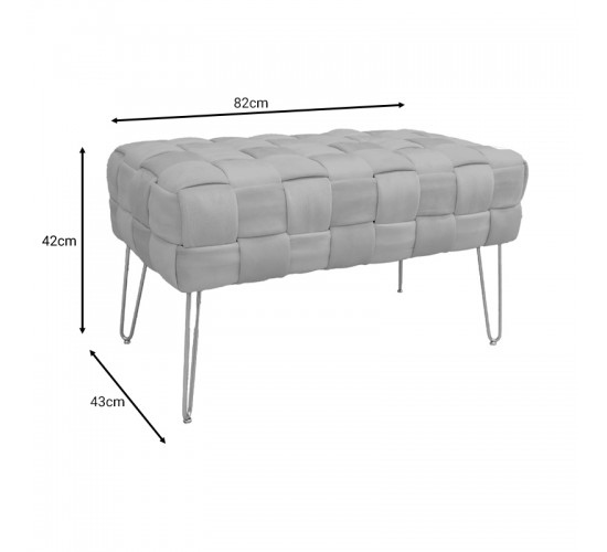 Σκαμπό Wenzo μπεζ βελούδο 82x43x46εκ Υλικό: VELVET - MDF - FOAM 257-000032 Σκαμπό Wenzo μπεζ βελούδο 82x43x46εκ Υλικό: VELVET - MDF - FOAM 257-000032