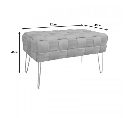 Σκαμπό Wenzo βελούδο σε μαύρη απόχρωση 82x43x46εκ Υλικό: VELVET - MDF - FOAM 257-000040