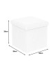 Σκαμπό-μπαούλο Crystal μπουκλέ ύφασμα σε ivory απόχρωση 38x38x38εκ Υλικό: FABRIC MDF  NORMAL FOAM 257-000041