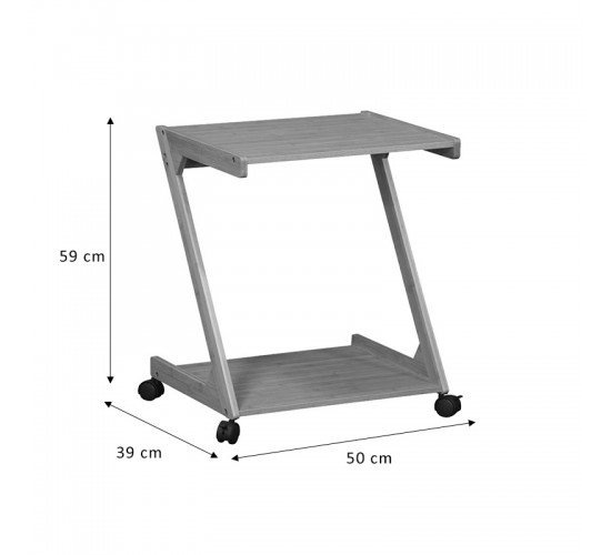 Βοηθητικό τραπέζι Fit MDF φυσικό 50x39x59εκ Υλικό: MDF - CLIPBOARD WITH PAPER WOOD - TOP 18MM - SIDE 30MM - FRONT 15MM 260-000004