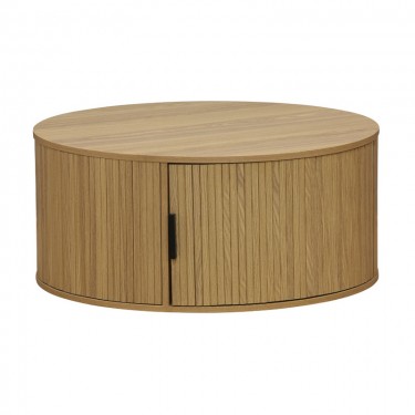 Τραπέζι σαλονιού Scandi MDF σε φυσική απόχρωση Φ80x35.5εκ Υλικό: MDF - CLIPBOARD WITH PAPER WOOD - METAL TUBE 25MM 260-000009