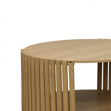 Τραπέζι σαλονιού Heavenly MDF φυσικό Φ83x38εκ Υλικό: MDF - CLIPBOARD WITH PAPER WOOD 260-000012