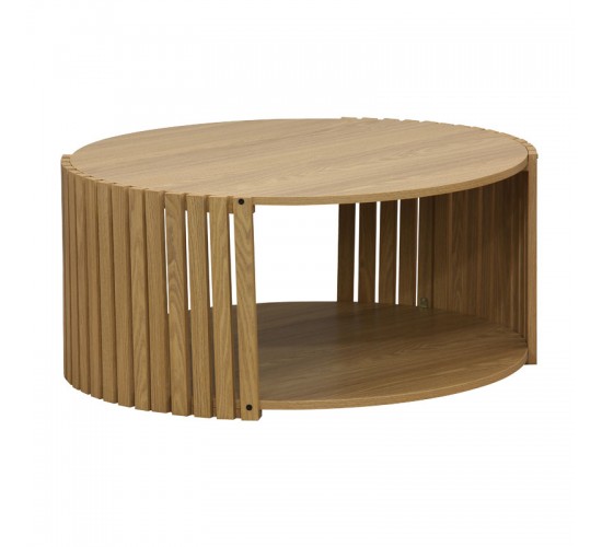 Τραπέζι σαλονιού Heavenly MDF φυσικό Φ83x38εκ Υλικό: MDF - CLIPBOARD WITH PAPER WOOD 260-000012