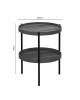 Βοηθητικό τραπέζι Portogie mdf καρυδί-μέταλλο μαύρο Φ40x50εκ Υλικό: MDF - PARTICLE BOARD WITH PAPER WOOD - TOP 18MM - SIDE 30MM - FRONT 15MM 260-000020