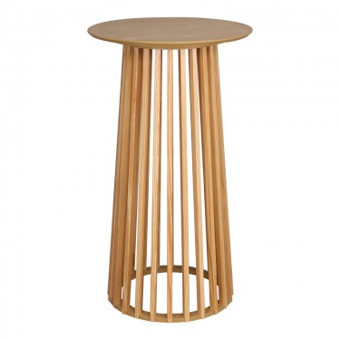 Τραπέζι μπαρ Domonic mdf φυσικό Φ60x105εκ Υλικό: MDF - PARTICLE BOARD WITH PAPER WOOD - TOP 18MM - SIDE 30MM - FRONT 15MM 260-000022