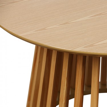 Τραπέζι σαλονιού Domonic mdf/pw σε φυσική απόχρωση Φ80x45εκ Υλικό: MDF / PINEWOOD 260-000023