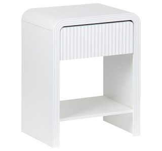 Κομοδίνο Zeplen MDF σε λευκή απόχρωση 40x30x53εκ Υλικό: MDF 260-000026