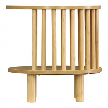 Κομοδίνο Nodial MDF/Bamboo σε φυσική απόχρωση Φ40x40εκ Υλικό: MDF -  BAMBOO 260-000028