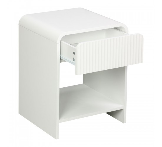 Κομοδίνο Zeplen MDF σε λευκή απόχρωση 40x40x53εκ 260-000029