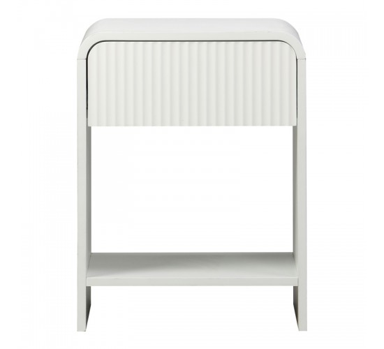 Κομοδίνο Zeplen MDF σε λευκή απόχρωση 40x40x53εκ 260-000029