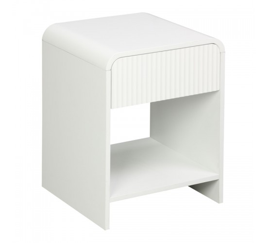 Κομοδίνο Zeplen MDF σε λευκή απόχρωση 40x40x53εκ 260-000029