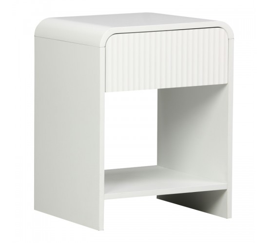 Κομοδίνο Zeplen MDF σε λευκή απόχρωση 40x40x53εκ 260-000029