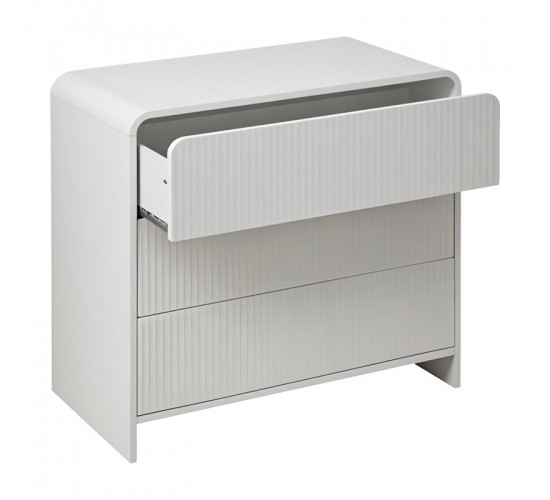 Συρταριέρα Zeplen MDF σε λευκή απόχρωση 80x40x75εκ 260-000030