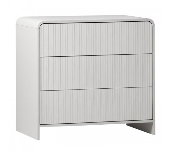 Συρταριέρα Zeplen MDF σε λευκή απόχρωση 80x40x75εκ 260-000030