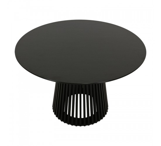 Τραπέζι Domonic mdf σε μαύρη απόχρωση Φ120x75εκ Υλικό: MDF - PINE WOOD 260-000036