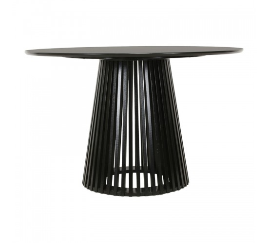 Τραπέζι Domonic mdf σε μαύρη απόχρωση Φ120x75εκ Υλικό: MDF - PINE WOOD 260-000036