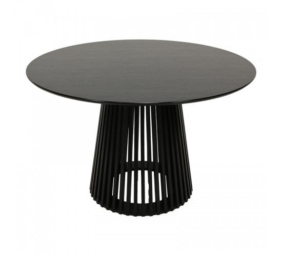 Τραπέζι Domonic mdf σε μαύρη απόχρωση Φ120x75εκ Υλικό: MDF - PINE WOOD 260-000036