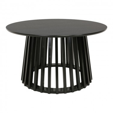 Τραπέζι σαλονιού Domonic mdf σε μαύρη απόχρωση Φ80x45εκ Υλικό: MDF - PINE WOOD 260-000037