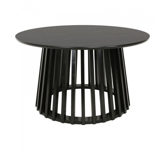 Τραπέζι σαλονιού Domonic mdf σε μαύρη απόχρωση Φ80x45εκ Υλικό: MDF - PINE WOOD 260-000037